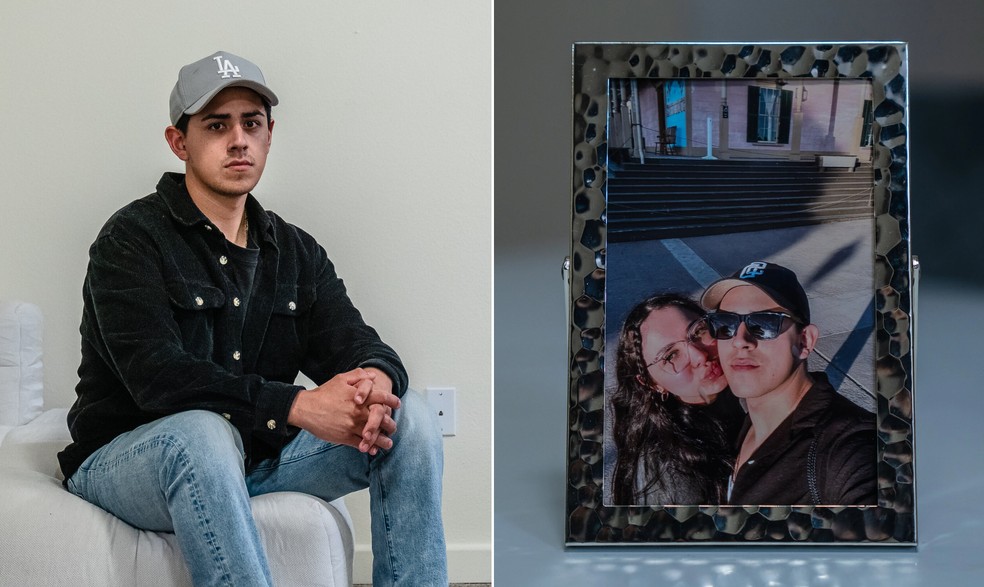 "I love this girl very much and I don't want to leave her"said Jason Cordero, whose wife Ludmila was arrested last week. -Photo: Ariana Dressler/The New York Times