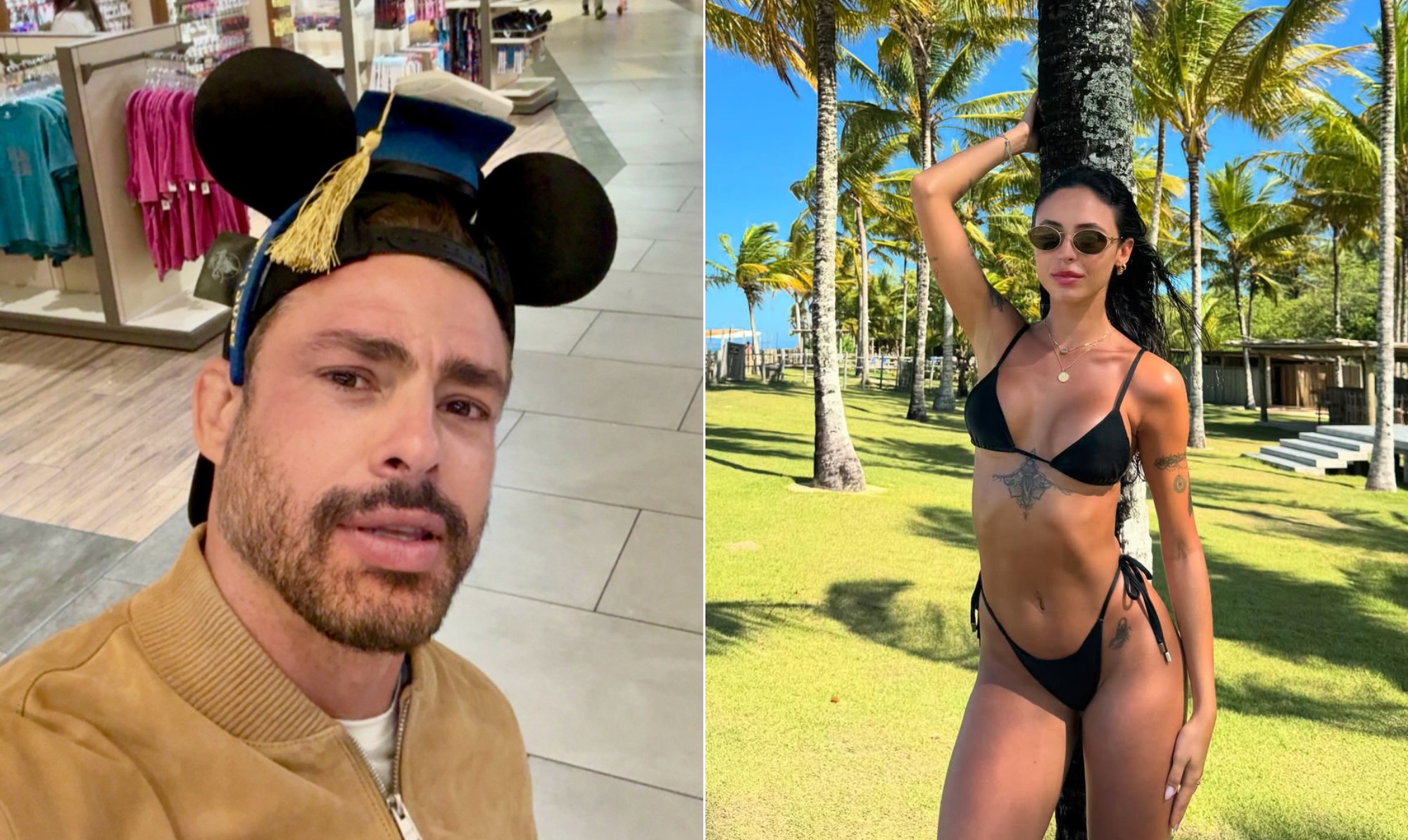 Discreta do jeito que Cauã Reymond gosta : quem é a modelo que foi à Disney para ficar com o ator e sua filha