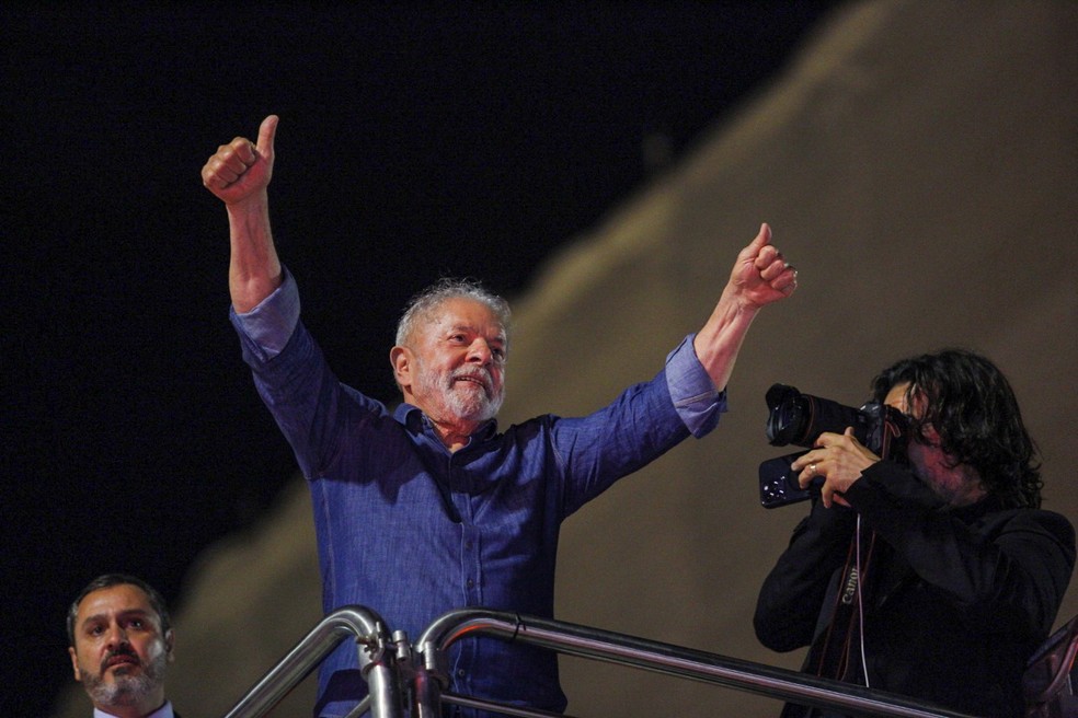 Lula na Avenida Paulista — Foto: Wagner Vilas/Onzex Press e Imagens/Agência O Globo