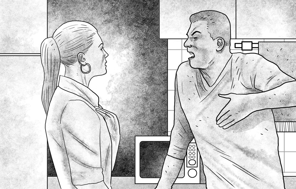 Ana Hickmann estava na cozinha da mansão onde vive, em Itu, conversando com o filho, de 10 anos, quando o assunto teria incomodado Alexandre — Foto: Editoria de Arte / O Globo