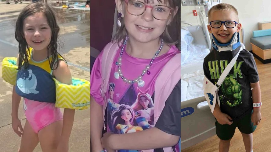 Criança de 8 anos é chamada de heroína após ajudar no resgate de dois amigos em acidente nos EUA - Foto