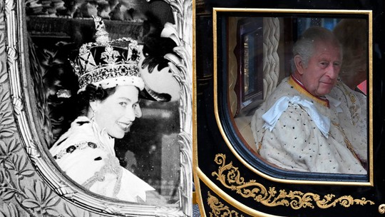 Coroação de Charles III e de Elizabeth II: compare as cerimônias separadas por 70 anos; fotos 