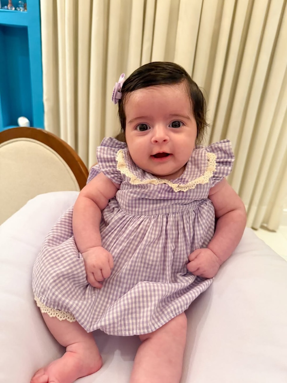 Filha de MC Guimê encanta em fotos de mesversário e semelhança com o pai chama atenção — Foto: Reprodução Instagram