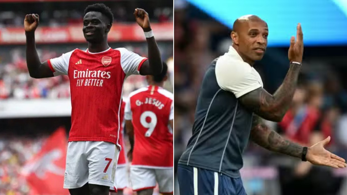 Ídolo do Arsenal, Henry dá recado a Saka após vaga na final da Champions: 'Vocês serão Os Inesquecíveis'