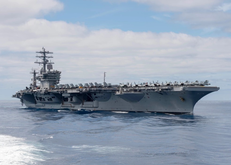 USS Nimitz, porta-aviões da Marinha Americana — Foto: Reprodução: Marinha dos Estados Unidos