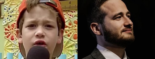 Conhecido por novelas como "O beijo do vampiro" e "Chocolate com pimenta", Guilherme Vieira foi um dos primeiros apresentadores da TV Globinho. Ele era conhecido na atração como Prego. Hoje trabalha no mercado de games — Foto: Reprodução