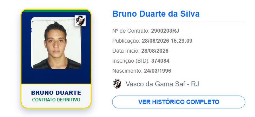 Bruno Duarte no Bid da CBF