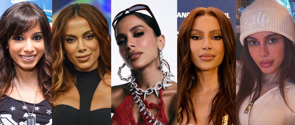 Anitta has reignited the debate on facial aesthetics and rhinoplasty with new photos — Photo: Getty Images/Divulgação TV Globo/Instagram