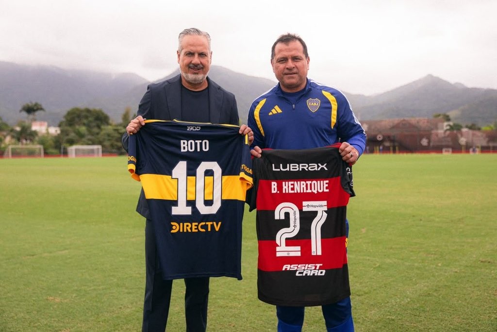 Boca Juniors treina no CT do Flamengo antes de enfrentar o Vasco em jogo decisivo na Sul-Americana