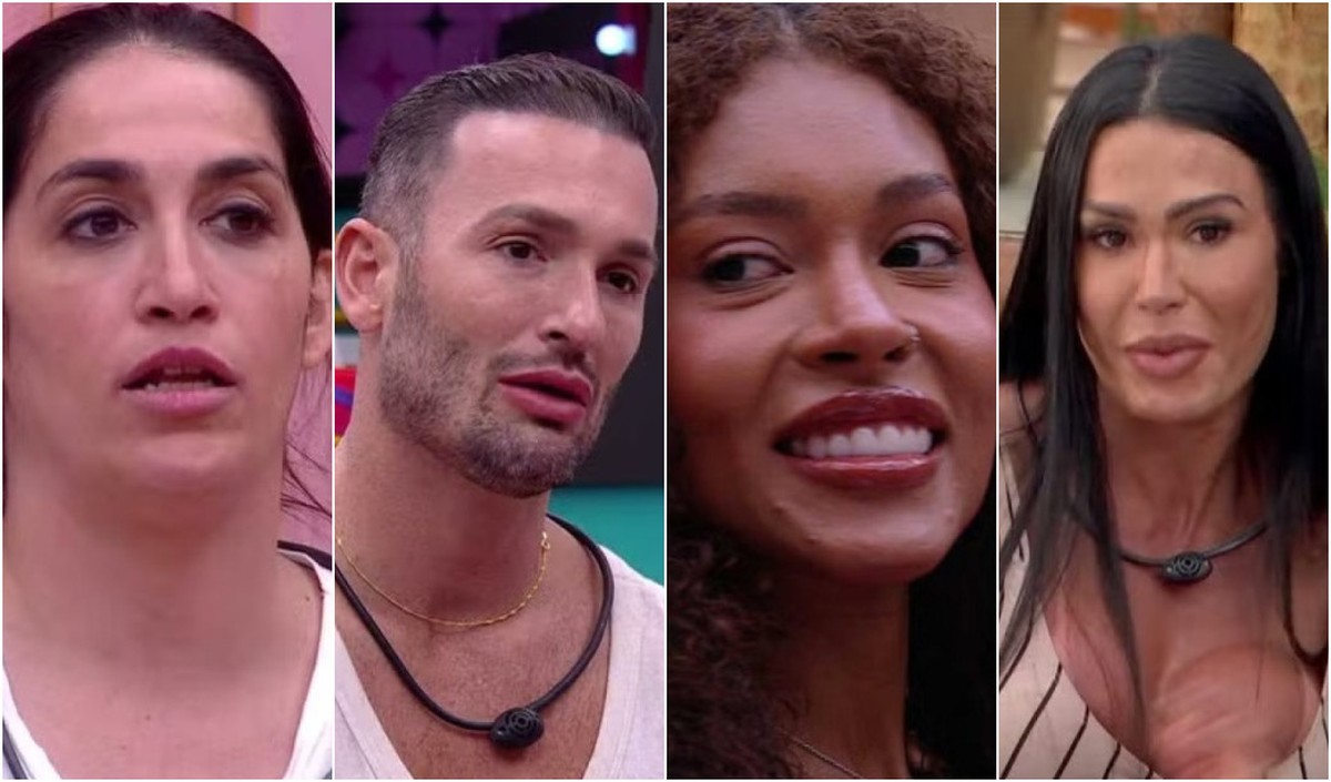 Enquete ‘BBB 25’: quem deve ser eliminado no paredão entre Daniele Hypolito, Diego Hypolito, Giovanna e Gracyanne Barbosa?