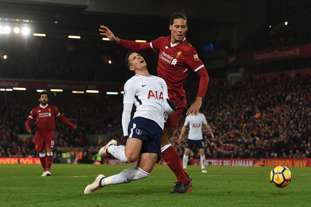 Erik Lamela no Tottenham — Foto: AFP PHOTO / PAUL ELLIS