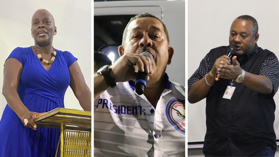 A pastora Sandra Alves, o presidente de escola de samba Silvão Leite e Silvinho, candidatos do União com maior verba de campanha