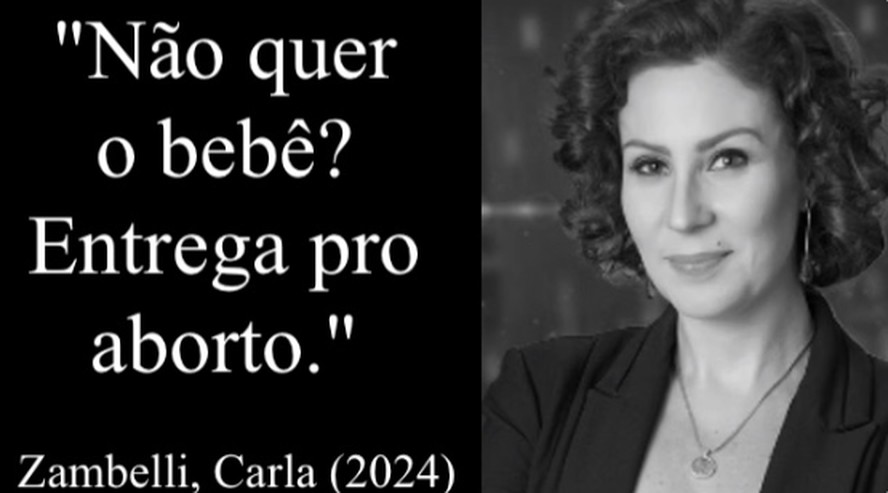'Não quer o bebê? Entrega pro aborto': Zambelli se confunde durante