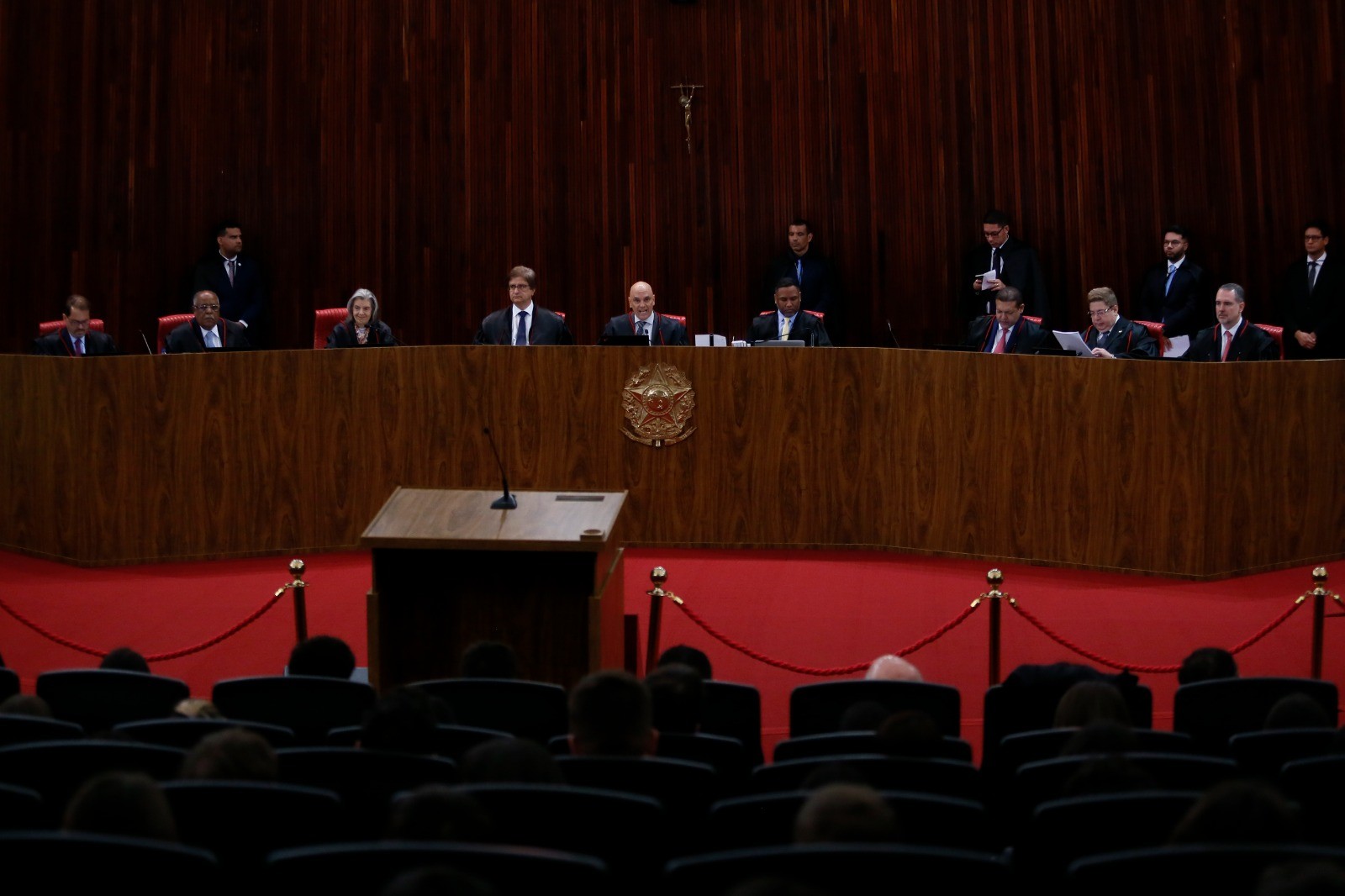 Plenário do TSE no julgamento do Bolsonaro  — Foto: Cristiano Mariz/O Globo
