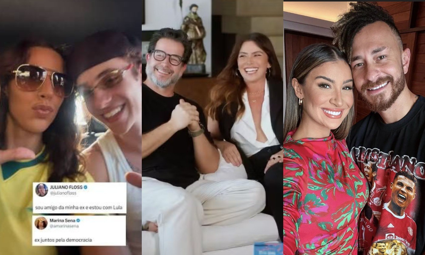 Veja famosos que, como Juliano Floss e Marina Sena, seguem amigos após o fim de seus relacionamentos