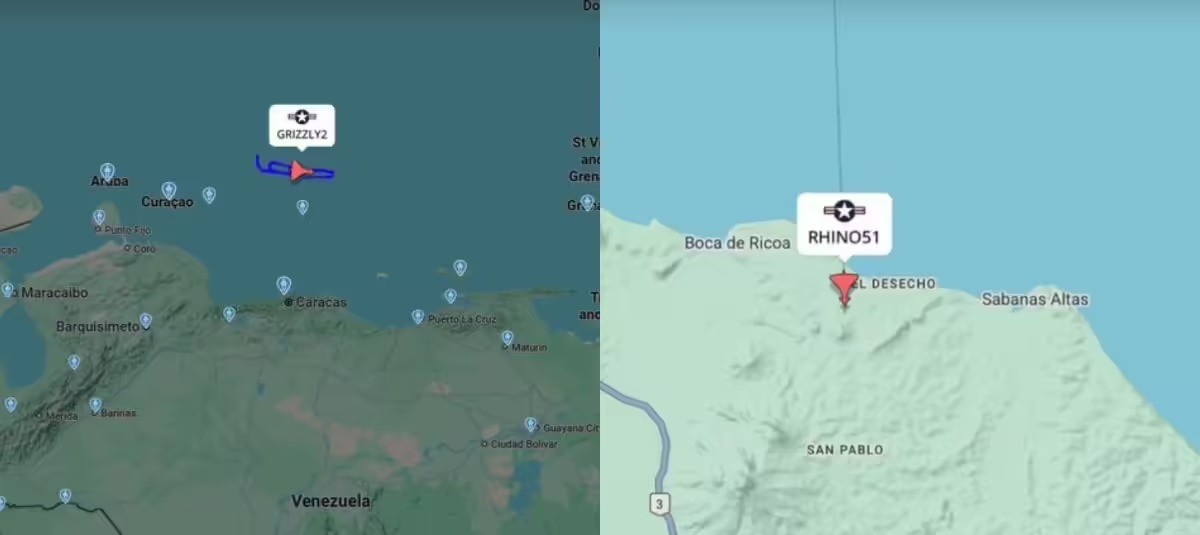 Com radares desligados, aviões de combate dos EUA voltam a sobrevoar a Venezuela após alerta de Trump sobre novas ações militares