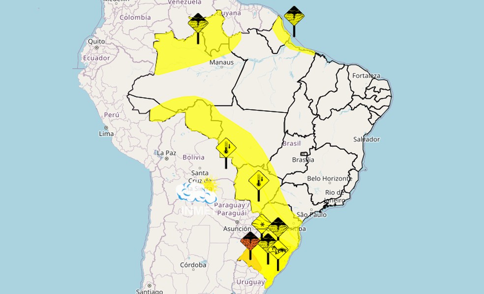Onda de frio chega ao Sul do país e deve durar até sábado — Foto: Reprodução