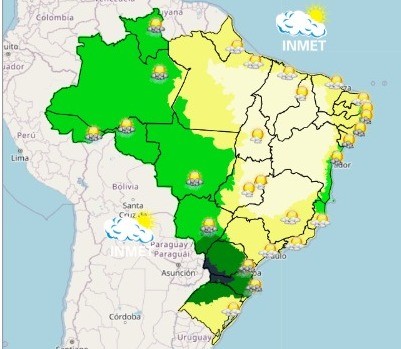Sul terá tempestade de alto risco, e outras regiões sofrerão com instabilidades nesta sexta-feira; veja previsão