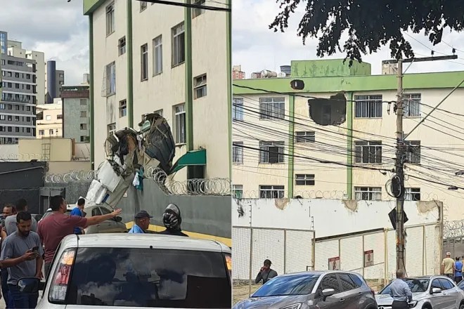 Avião de pequeno porte cai e bate em prédio em Belo Horizonte; acidente deixa uma morte