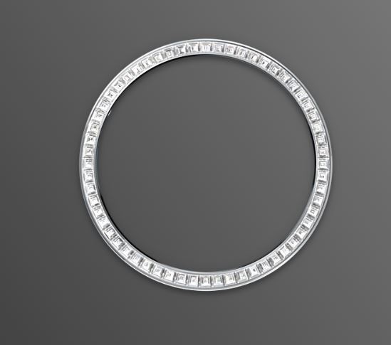 Luneta cravejada de diamantes do relógio Rolex — Foto: Reprodução
