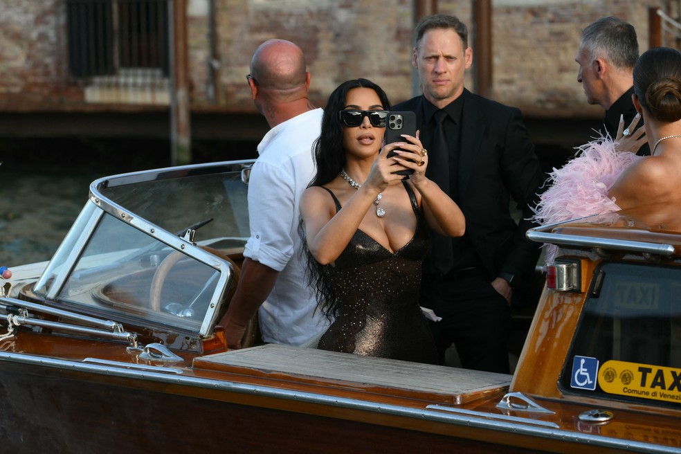 Kim Kardashian no casamento de Jeff Bezos