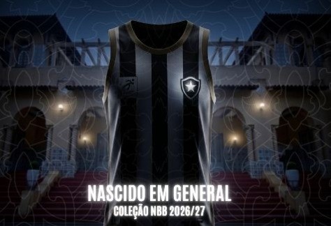 Botafogo lança hoje uniforme para início da temporada 2026/2027 da NBB