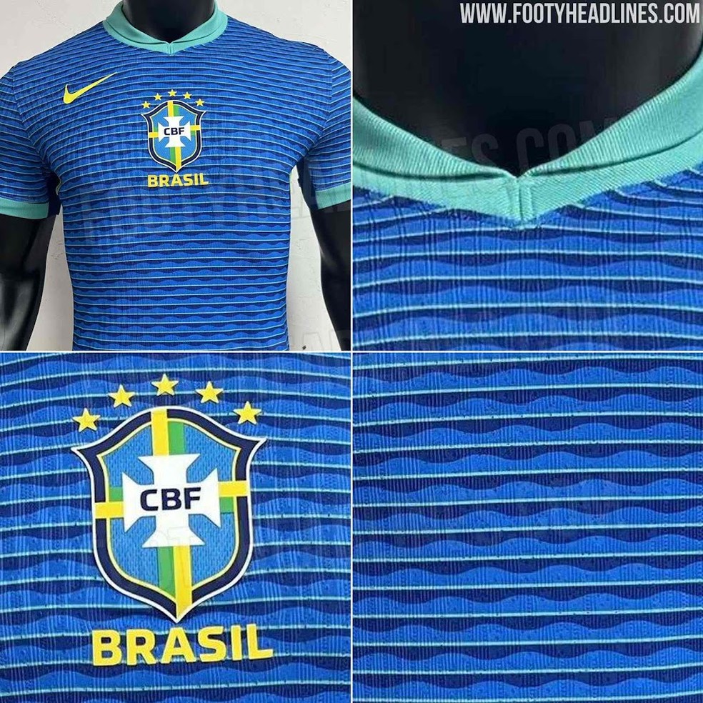 Site especializado vaza camisa azul da Seleção Brasileira; veja