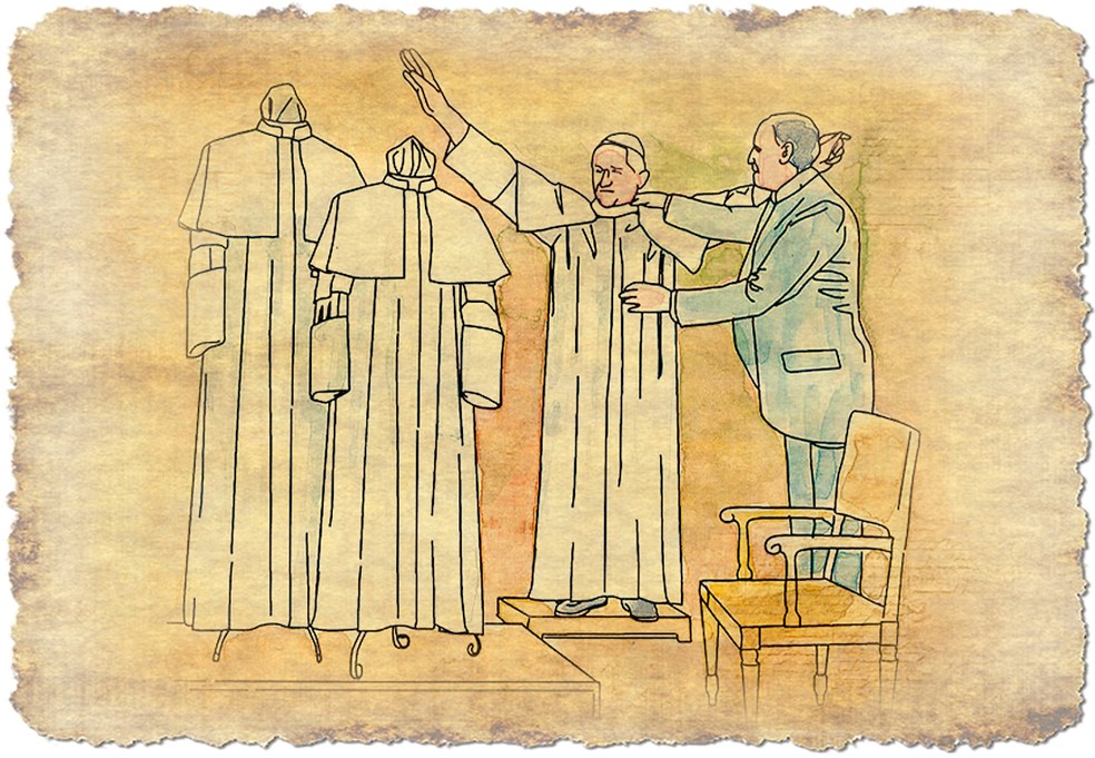 Conclave: A roupa o novo Papa — Foto: Arte O GLOBO