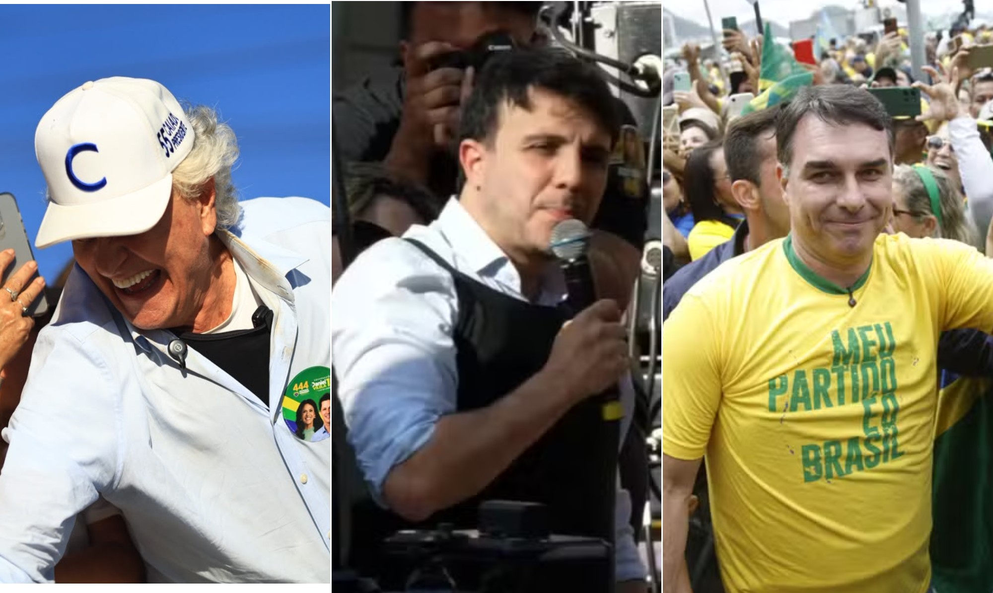 Flávio, Caiado e Renan usam colete à prova de balas em primeiro dia de campanha; Lula e Zema dispensam equipamento