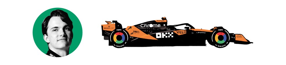 Oscar Piastri, piloto australiano da McLaren — Foto: Editoria de Arte