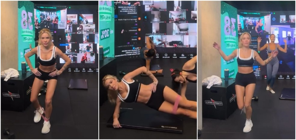 Karoline Lima mostra lado real em treino ao vivo e inspira seguidoras a começarem sem pressão — Foto: Reprodução Instagram