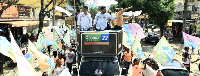 Cláudio Castro fez carreata em Paciência, Zona Oeste do Rio — Foto: Divulgação