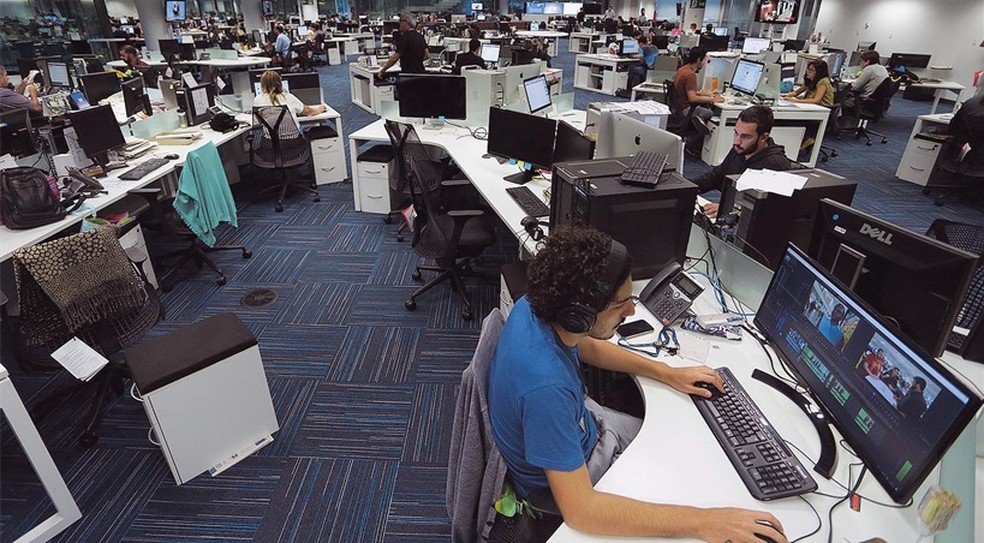 Nova redação do jornal O GLOBO inaugurada em 2017 — Foto: Roberto Moreyra