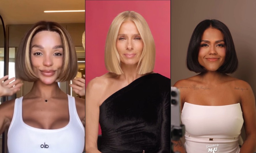 Imagem ilustrativa sobre Corte Chanel vira meme na internet: famosos exibem o 'cabelo curto IA' em vídeos