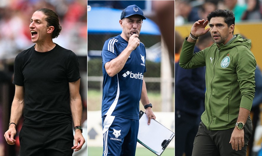 Filipe Luís, Leonardo Jardim e Abel Ferreira