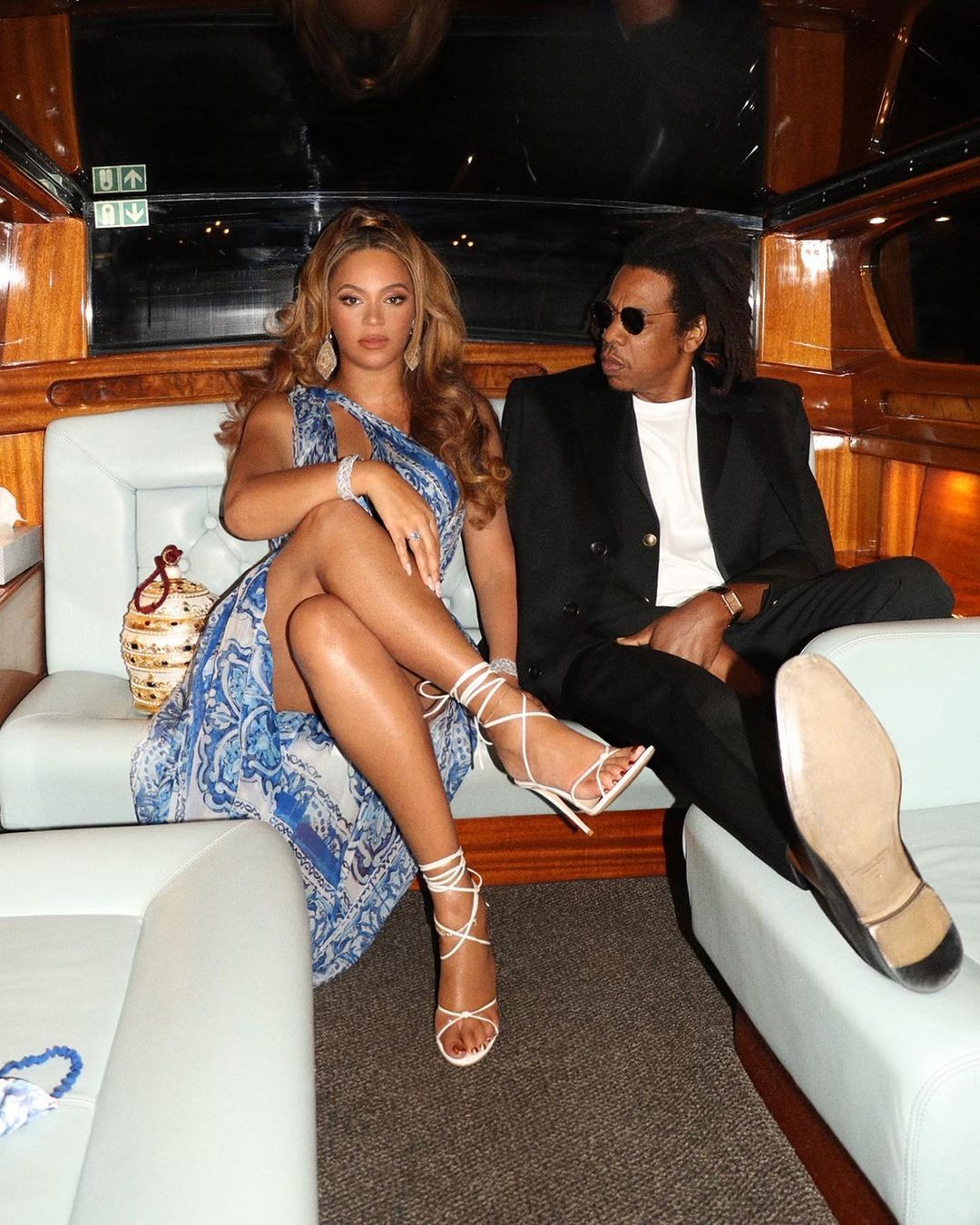 Beyoncé e Jay-Z em post no Instagram de 15 de outubro de 2021 — Foto: Instagram (@beyonce) / Reprodução