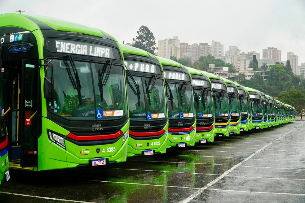 Frota de ônibus de São Paulo — Foto: Reprodução / Prefeitura de São Paulo
