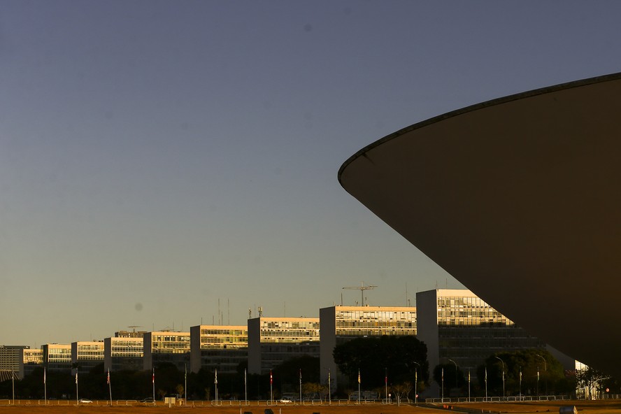 A Esplanada dos Ministérios, em Brasilia