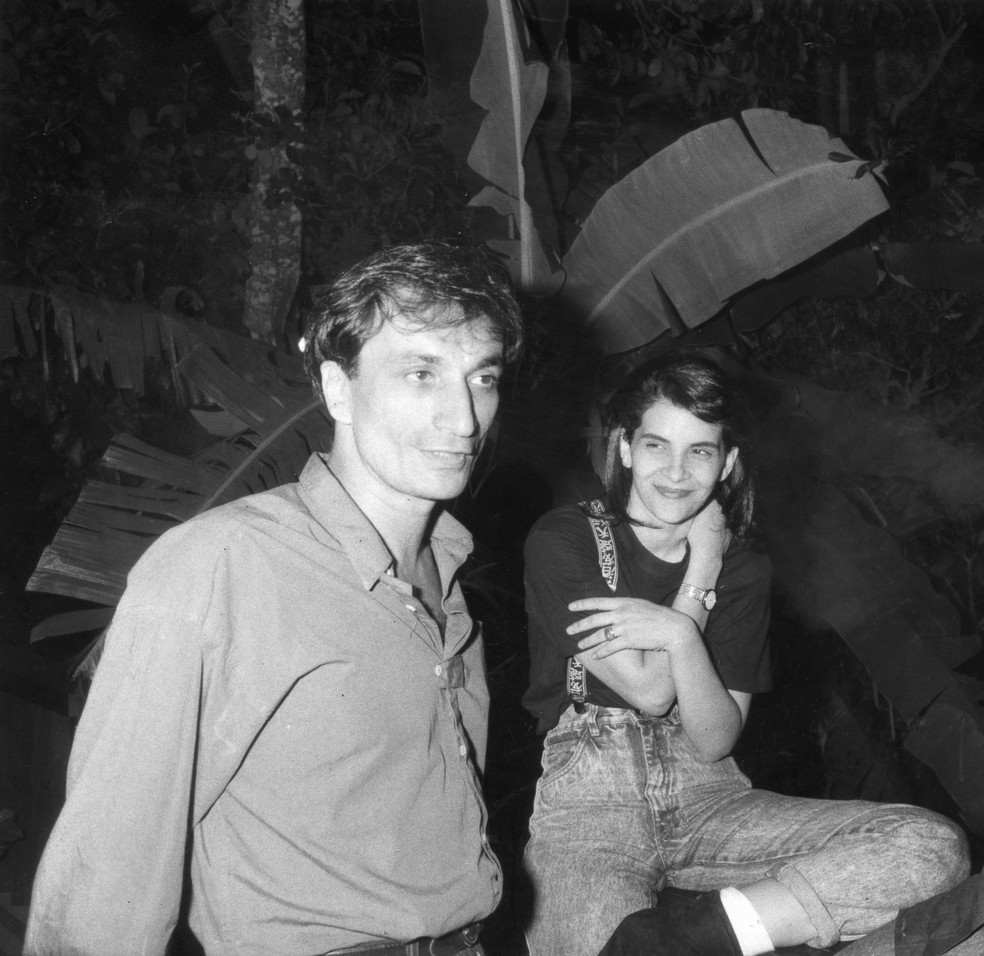 Antonio Cicero e Marina Lima em 1987 — Foto: Guilherme Bastos / Agência O Globo