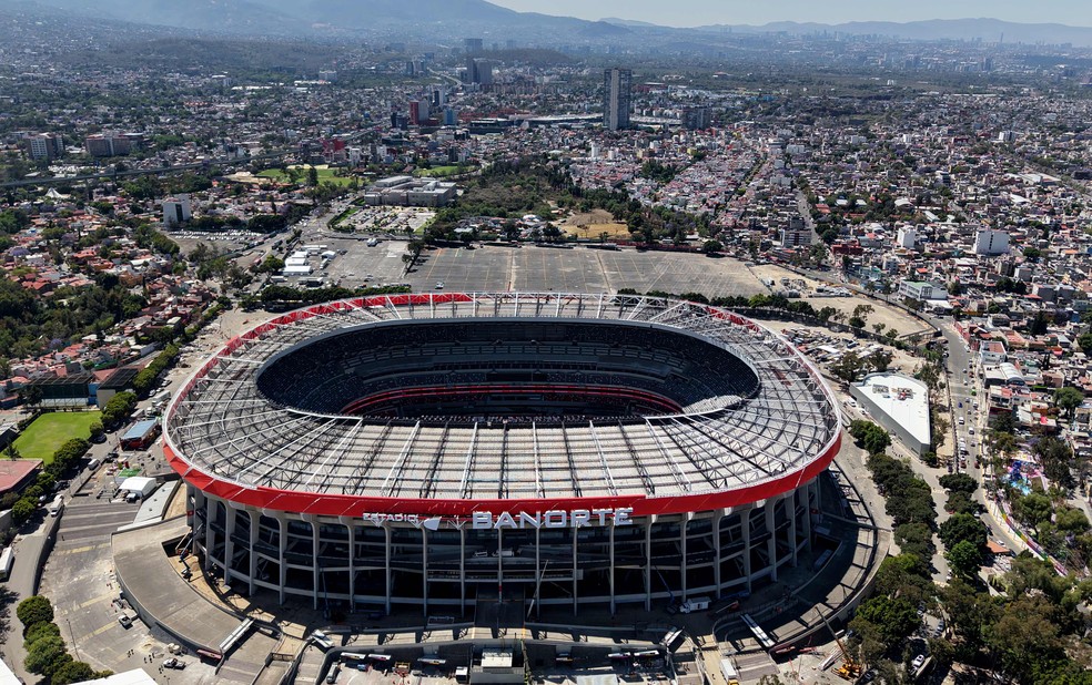Estádio Azteca, na Cidade do México. — Foto: Luis CORTES / AFP