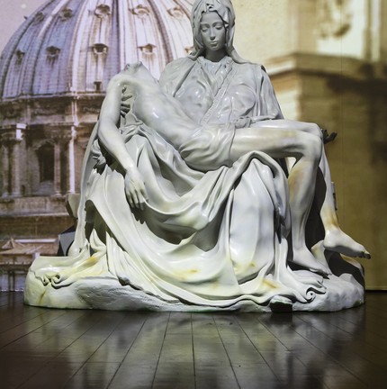 An exact replica of the approved statue "Beta"written by Michelangelo, at the Curios Cultural Center – Photo: Leo Martins/Agência O Globo