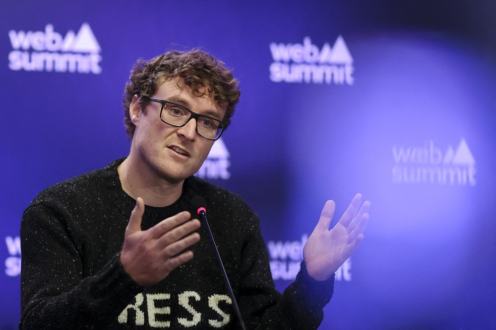 Paddy Cosgrave, fundador e CEO do Web Summit — Foto: PATRICIA DE MELO MOREIRA / AFP