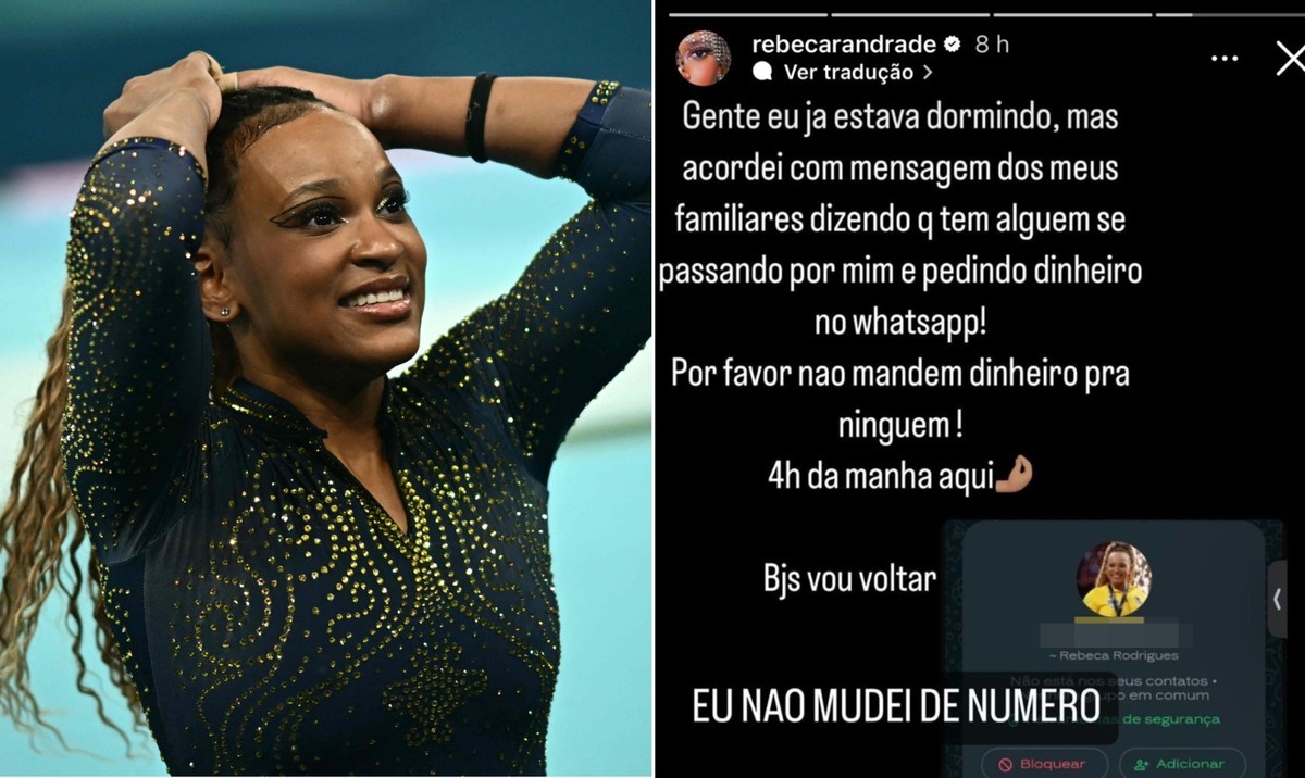 Rebeca Andrade é vítima de golpe durante a noite após conquistar medalha em Paris