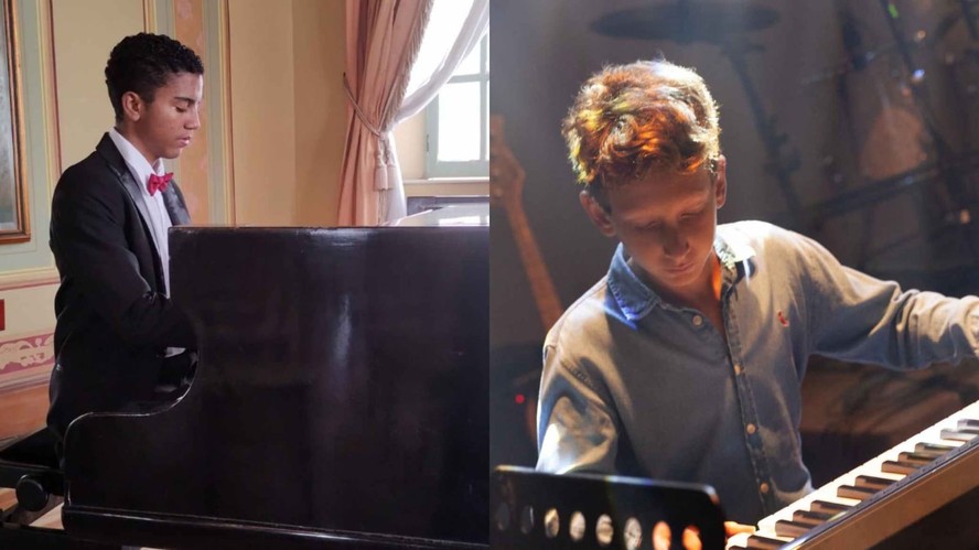 Pianistas de 11 e 15 anos tocam no projeto Quartas Clássicas, no