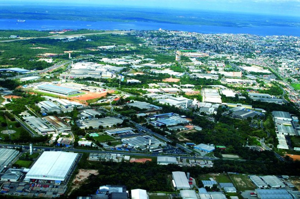 Vista aérea do polo industrial de Manaus — Foto: Divulgação/Suframa
