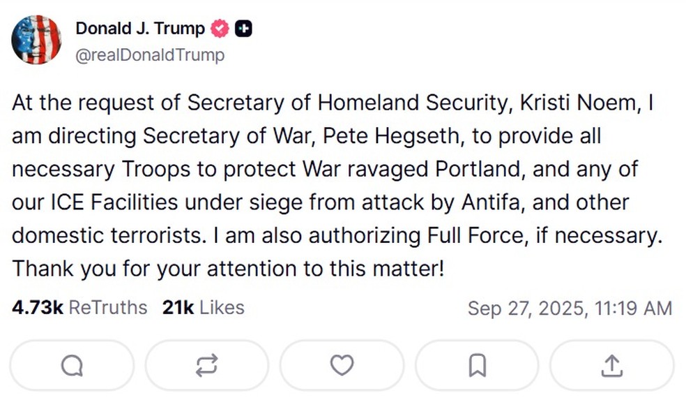 Donald Trump ordonne le déploiement de troupes à Portland