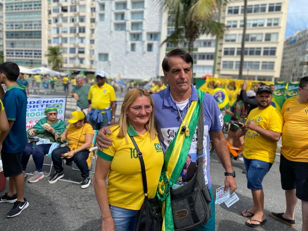 7 de setembro: sósia de Bolsonaro em Copacabana — Foto: Márcia Foletto/ Agência O Globo