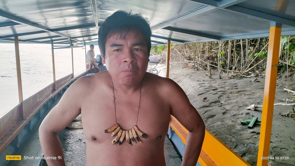 O agente indígena Romeo Ponciano, de Monte Salvado já encontrou por vezes os Mashco Piro — Foto: Arquivo Pessoal