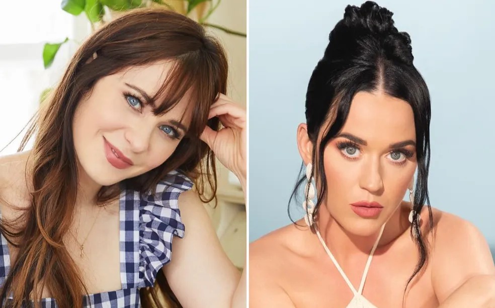 Zooey Deschanel e Katy Perry — Foto: Reprodução/Instagram