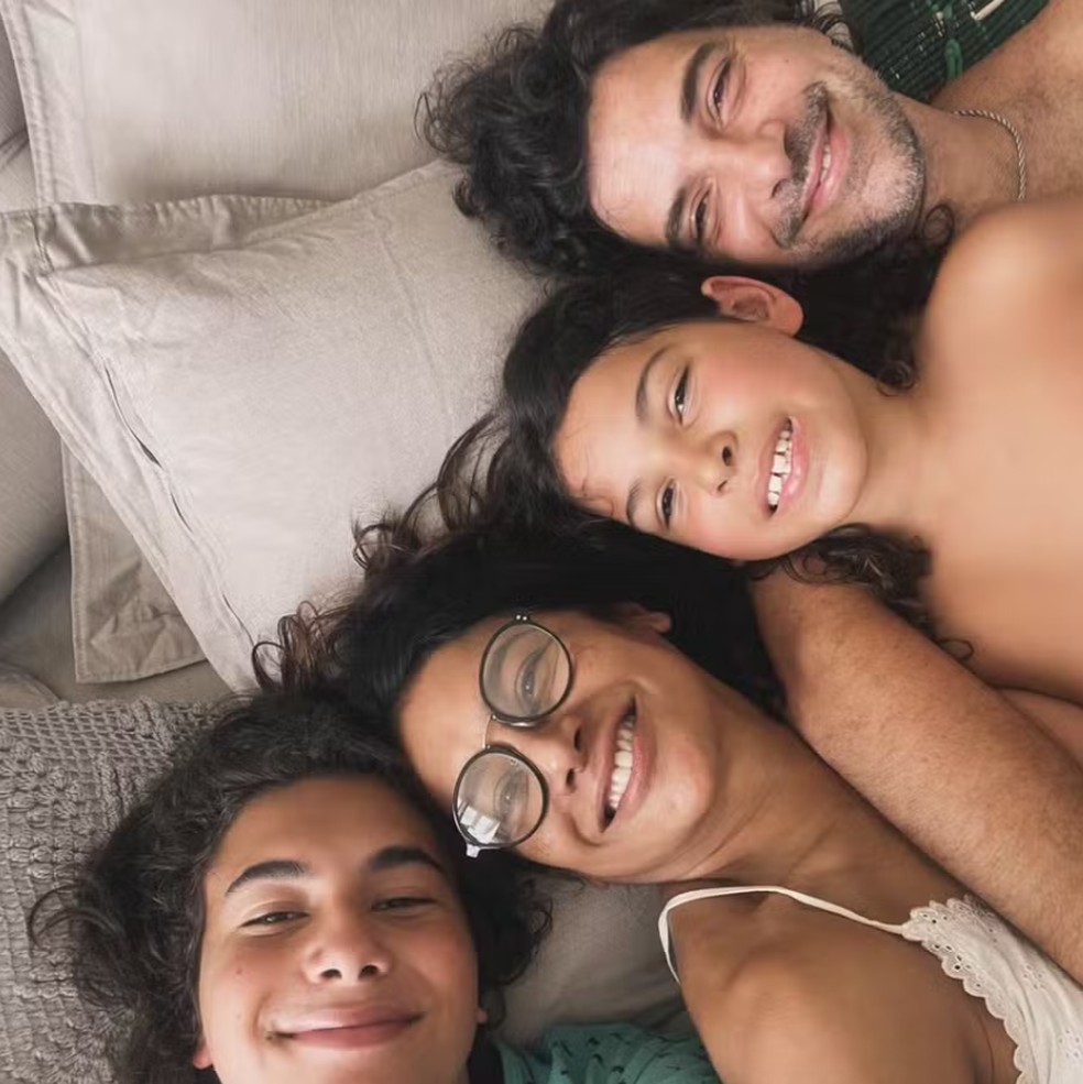 Inácio Paes, Dira Paes, Martin e Pablo Baião — Foto: Reprodução/Instagram